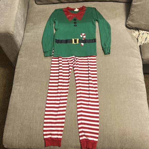 Kids size 10 XMAS elf Pajamas - Picture 3 of 3